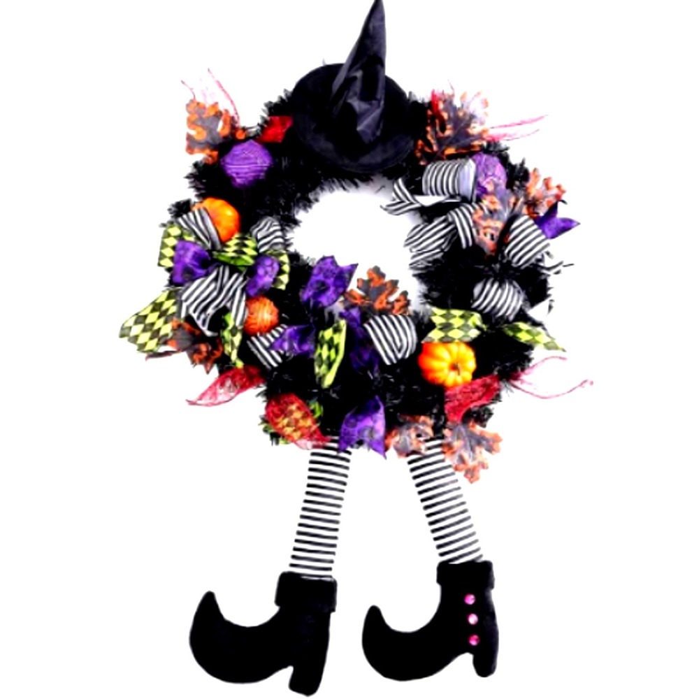NIB‎ Halloween Witch Wreath
